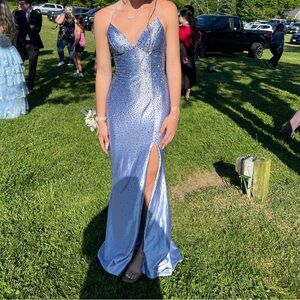 periwinkle prom dress